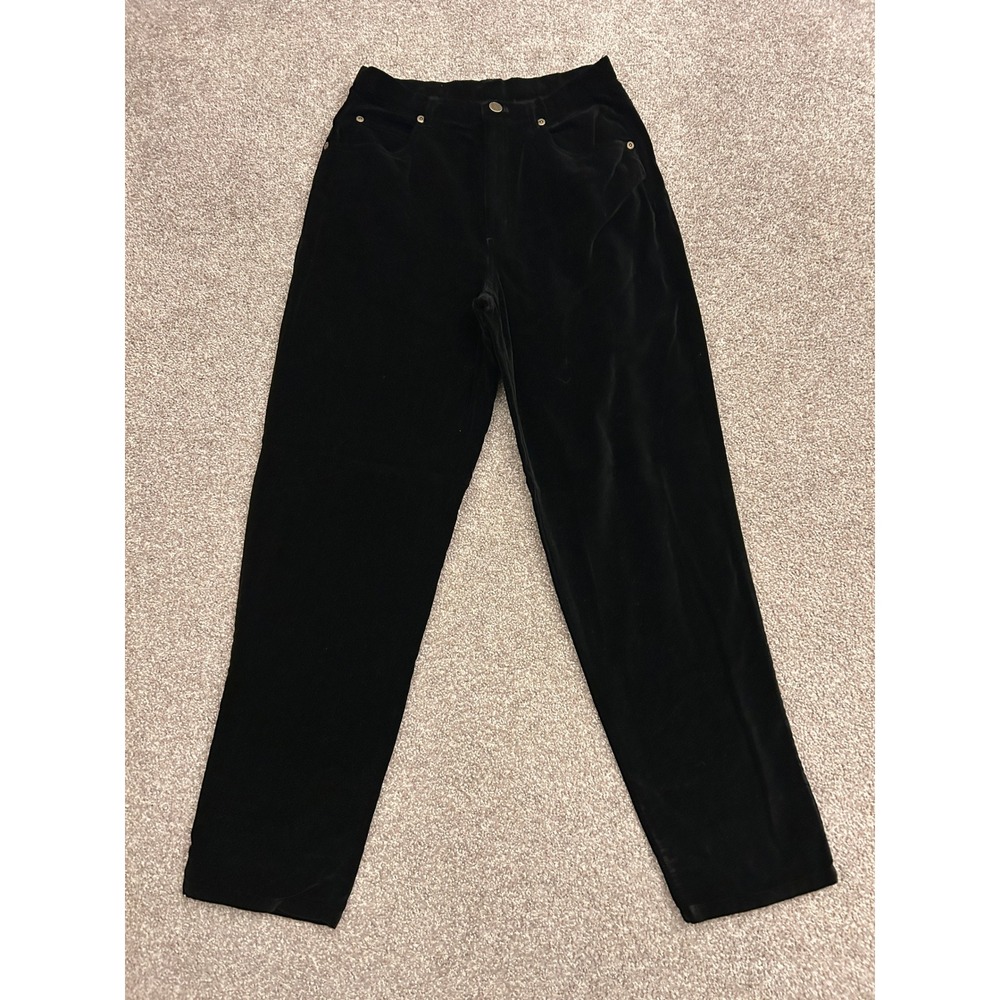 90s Jones New York Sport Corduroy Pants Womens 8P Black Excellent High Rise